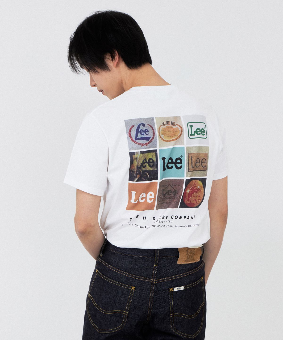 리(LEE) 아카이브 라벨 반팔 티셔츠 화이트