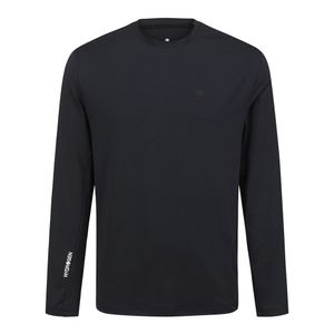 남성 싱글스판 솔리드 긴팔라운드