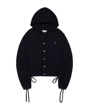 우먼 후드 긴팔 티셔츠 블랙