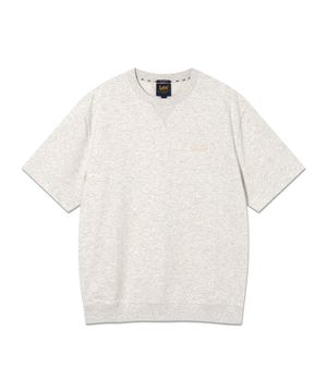 펠트 트위치 로고 반팔 맨투맨 오트밀