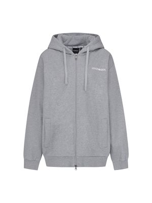 유니 베이직 리니어로고 후디집업