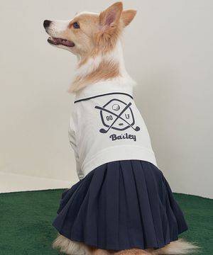 중형견 대형견 강아지 골프 원피스 네이비