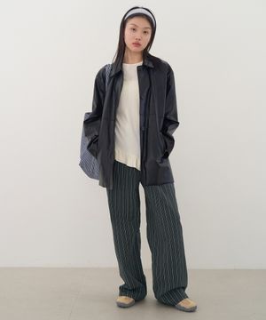 Moho Fit Stripe Pants (Deep green)