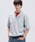 리브드 헨리넥 반팔 티셔츠 라이트 그레이 IETS6E021G1
