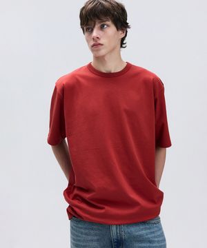 US 코튼 반팔 티셔츠 레드 IETS6E503R2