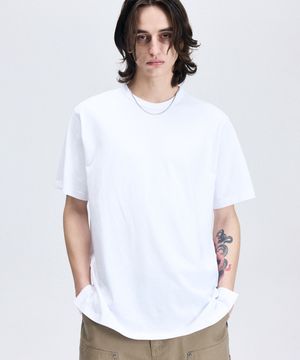 US 코튼 반팔 티셔츠 화이트 IETS6E503WT