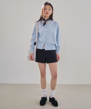 Cheese Fit Hidden-Banding Half Pants (Black)