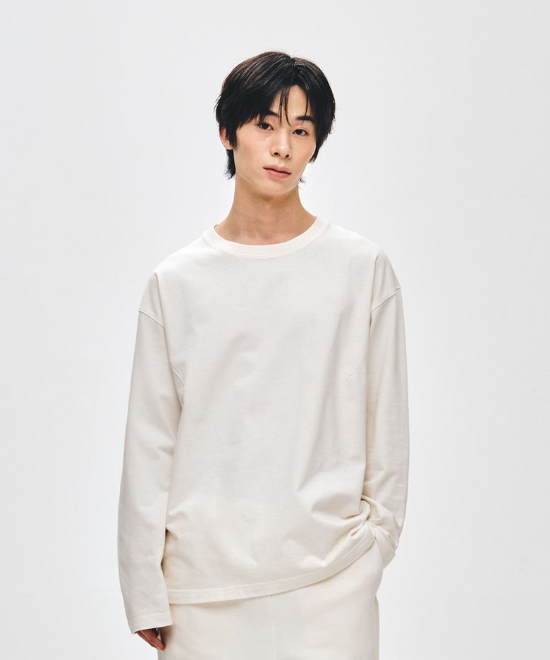 S420 스트럭처 다트 롱슬리브_화이트