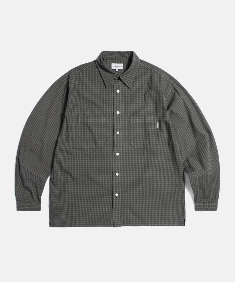 Overdyed Check 2 Pocket Shirt Black
