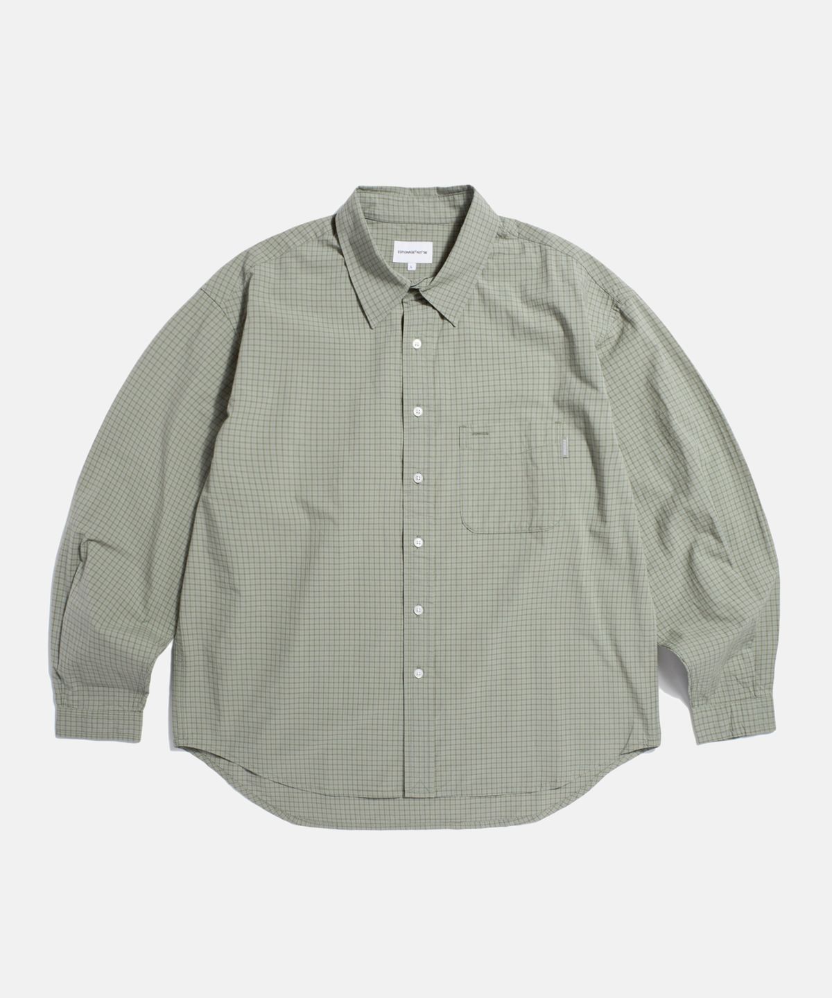 에스피오나지(ESPIONAGE) Multi Check Comfort Shirt Olive