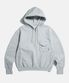 Retro Half Zip Sweat Hoodie Grey