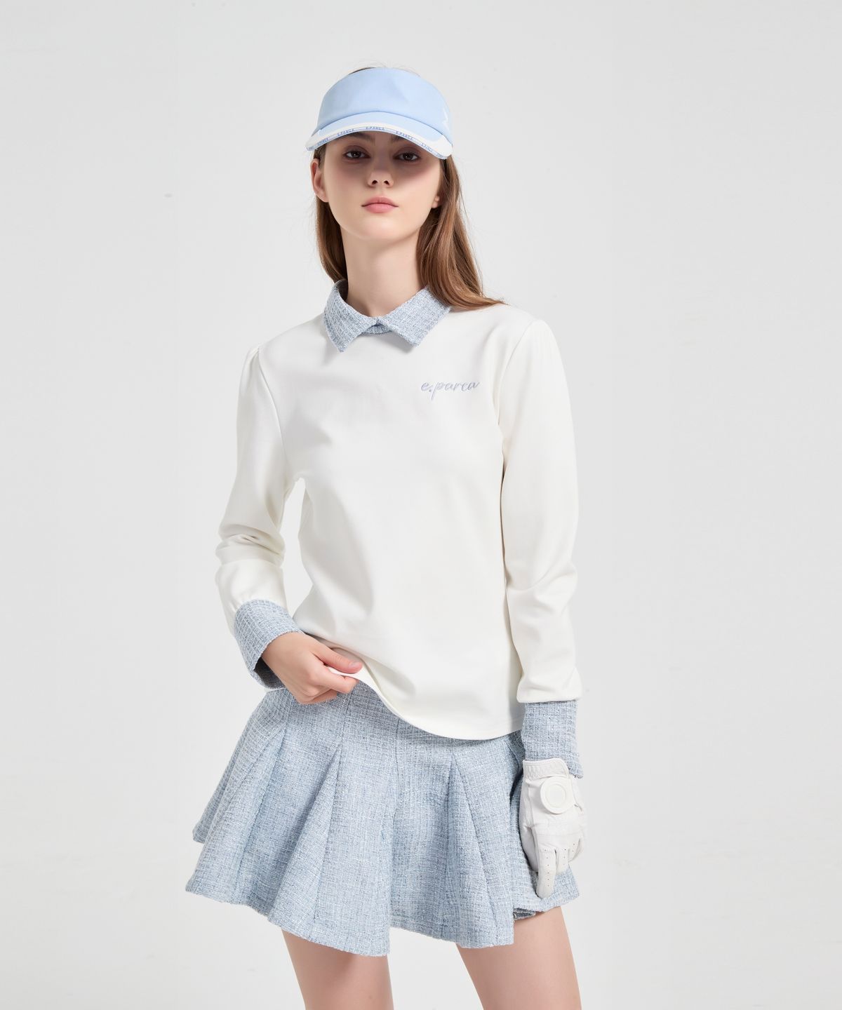 이파르카(E.PARCA) 세라픽 트위드 롱슬리브 셔츠