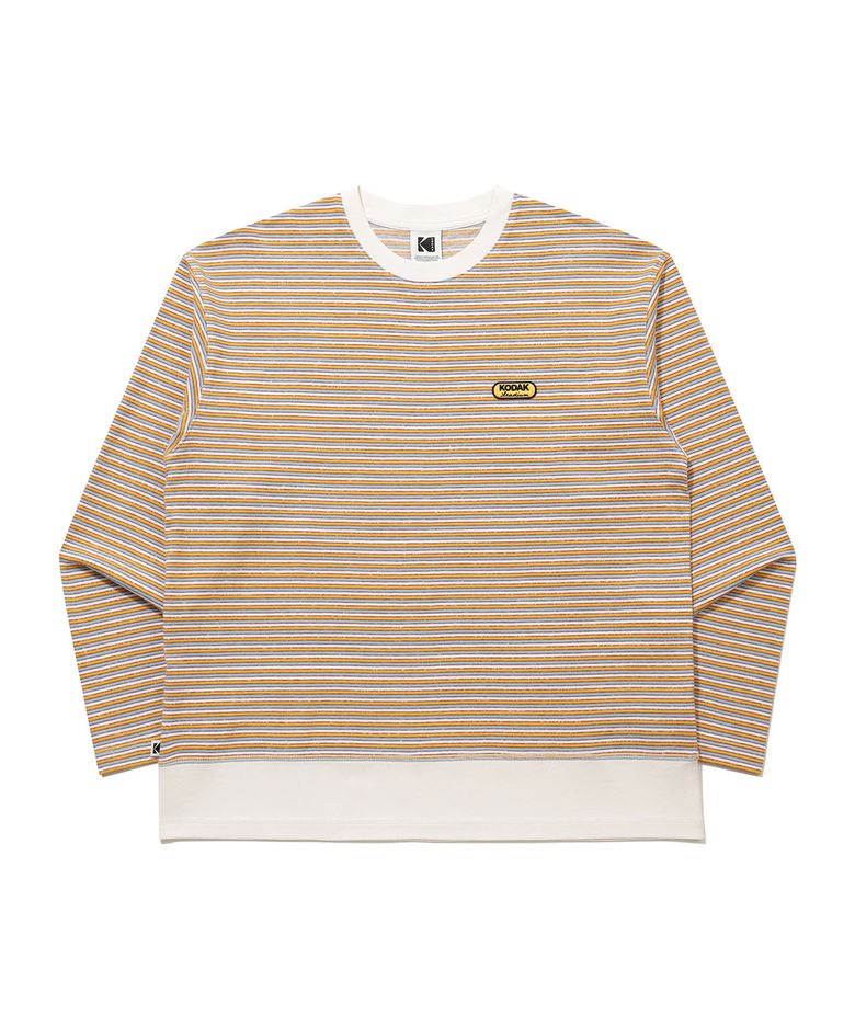 멀티 스트라이프 긴팔 티셔츠 YELLOW