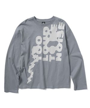 썬더 노이즈 긴팔 티셔츠 - 애쉬 블루