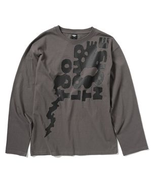 썬더 노이즈 긴팔 티셔츠 - 더스티 그레이