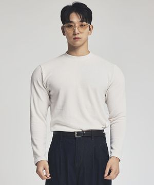 스포티니트 머슬 롱 슬리브 티셔츠 아이보리