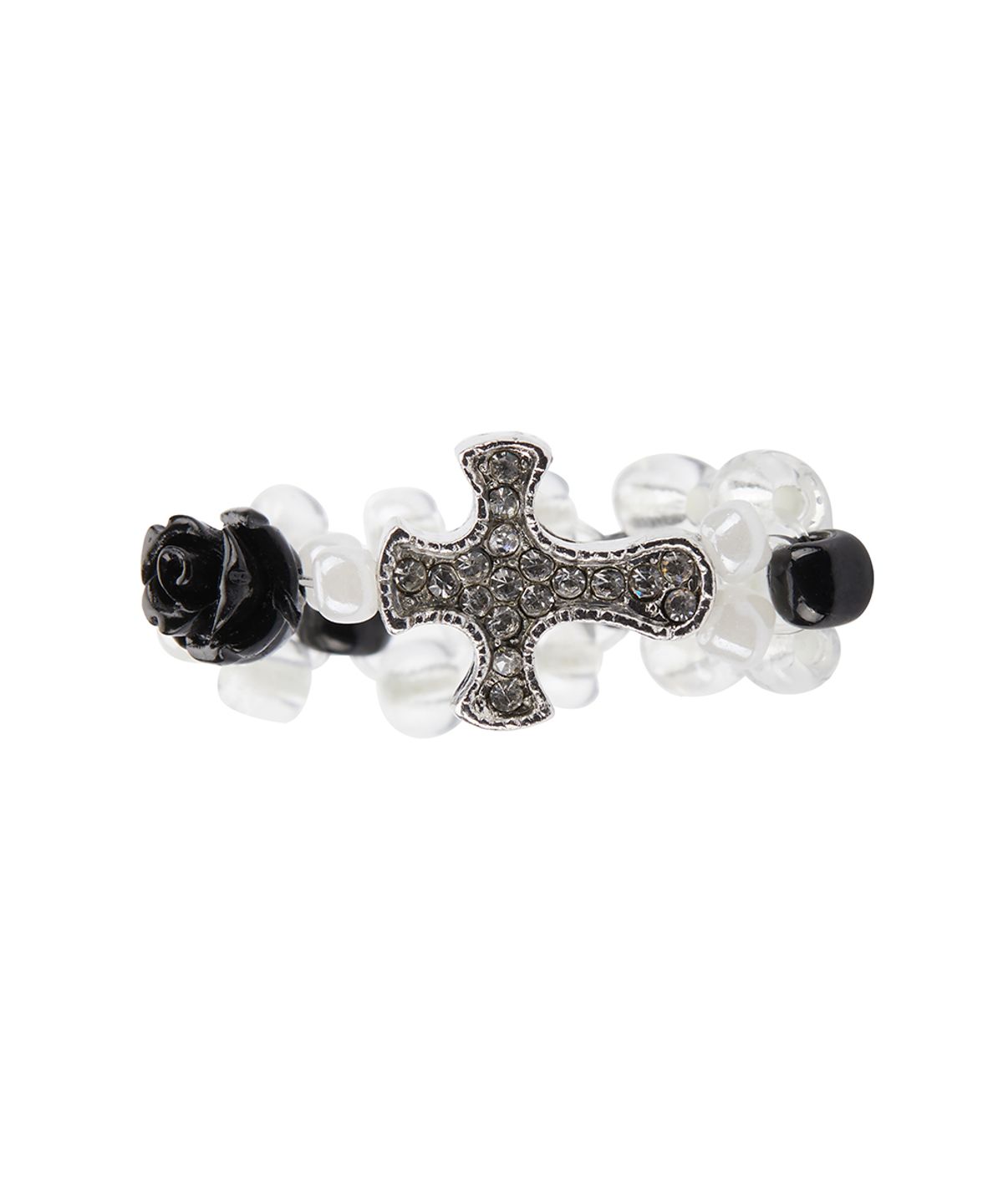러브이즈트루(LUVISTRUE) EL CUBIC CROSS RING(BLACK)