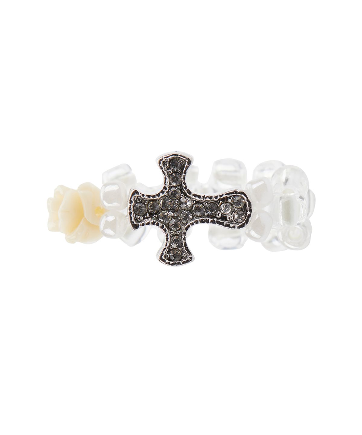 러브이즈트루(LUVISTRUE) EL CUBIC CROSS RING(IVORY)
