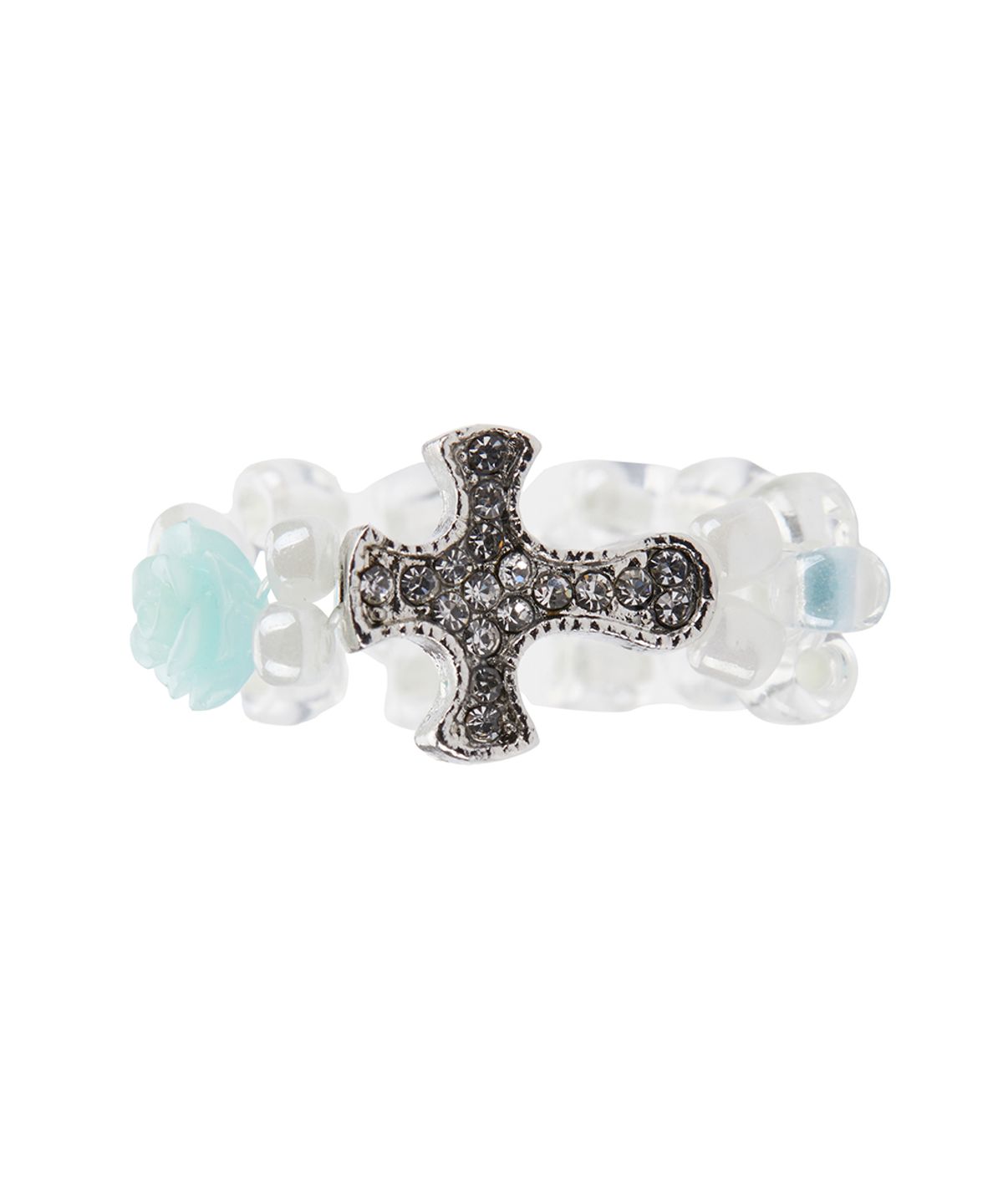 러브이즈트루(LUVISTRUE) EL CUBIC CROSS RING(MINT)