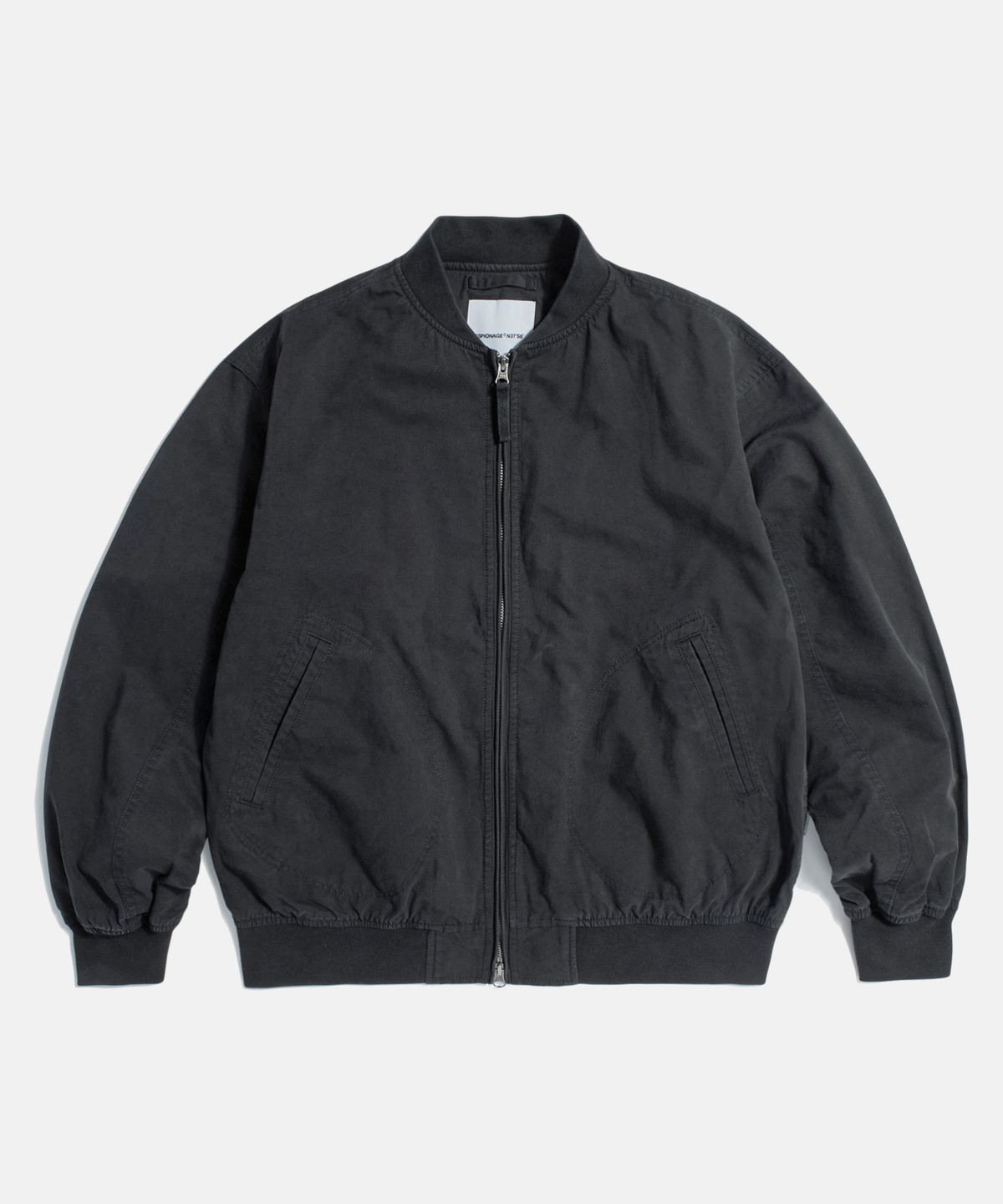 에스피오나지(ESPIONAGE) Zip Front Deck Jacket Black