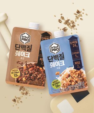 [닥터유x히밥] 오리온 닥터유PRO 단백질쉐이크 곡물 5P (210g) 2개 + 초코 5P (210g) 2개