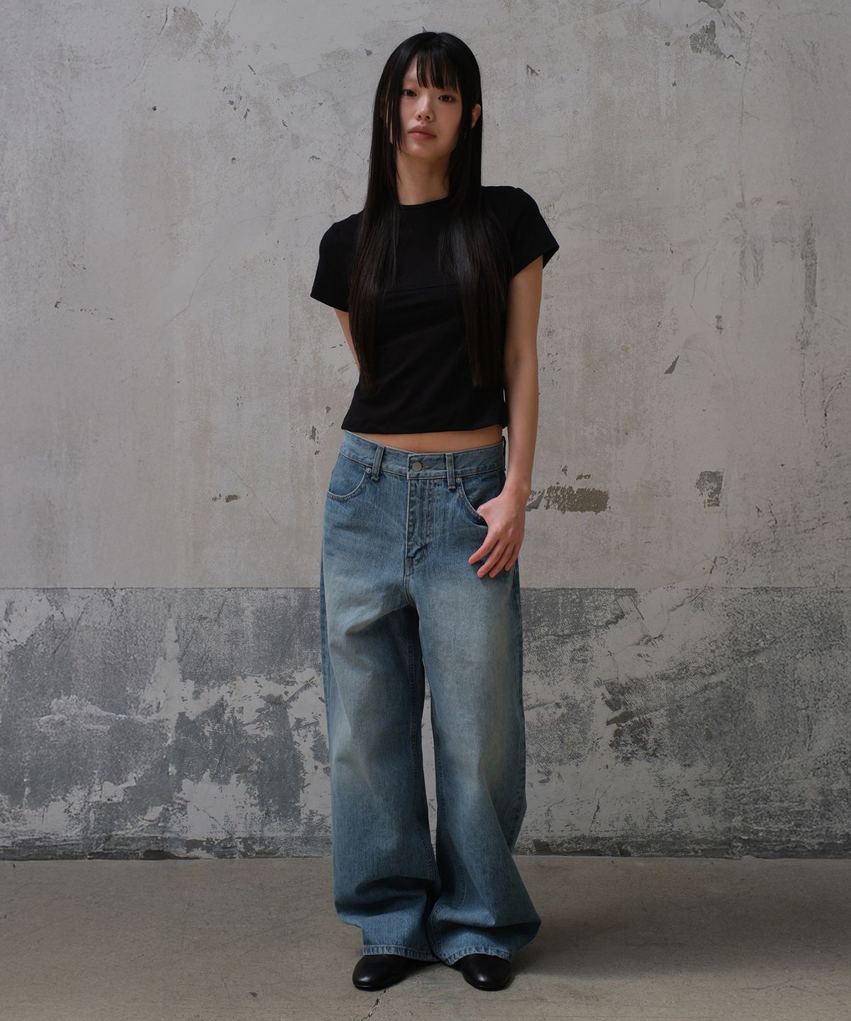 다이브인 우먼(DIVEIN WOMEN) W LOOSED WIDE DENIM PANTS (LIGHT BLUE)