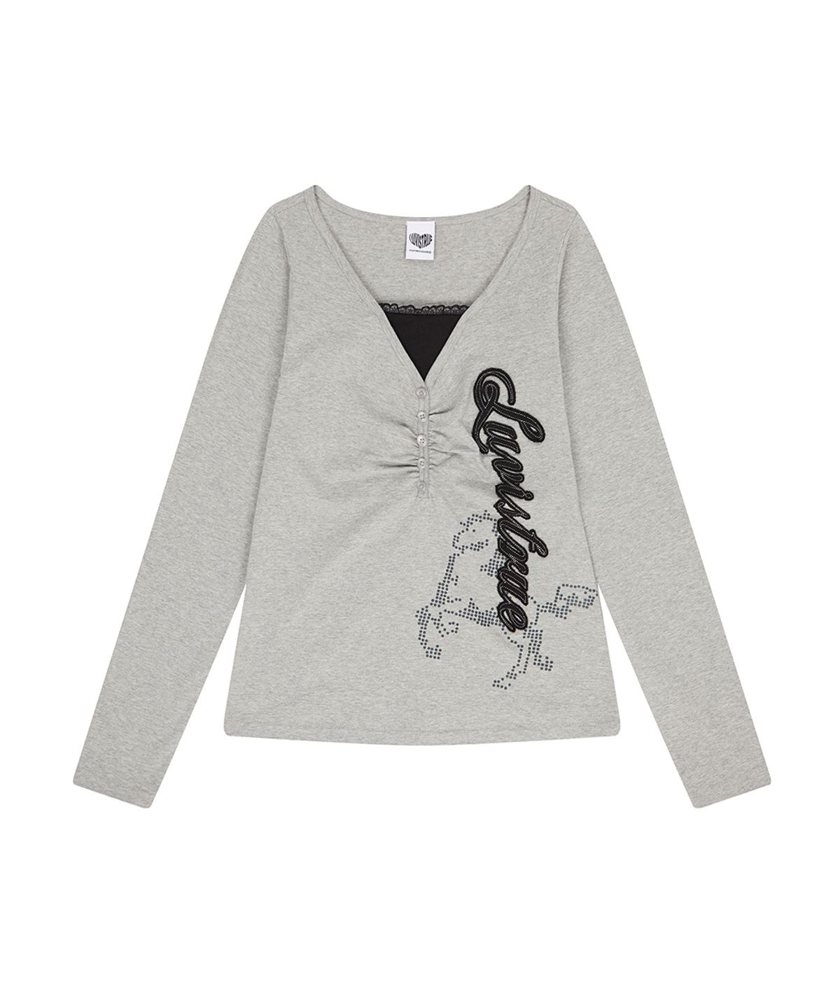 러브이즈트루(LUVISTRUE) EL HORSE SLIM-FIT TEE(GRAY)
