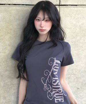 EL LUVISTRUE LOGO TEE(CHARCOAL)