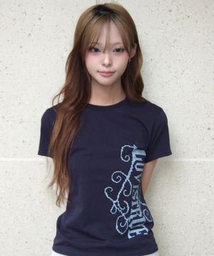 EL LUVISTRUE LOGO TEE(NAVY)