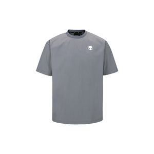 남성 로고 우븐 반팔 라운드