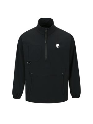 유니 스탠넥 긴팔 아노락