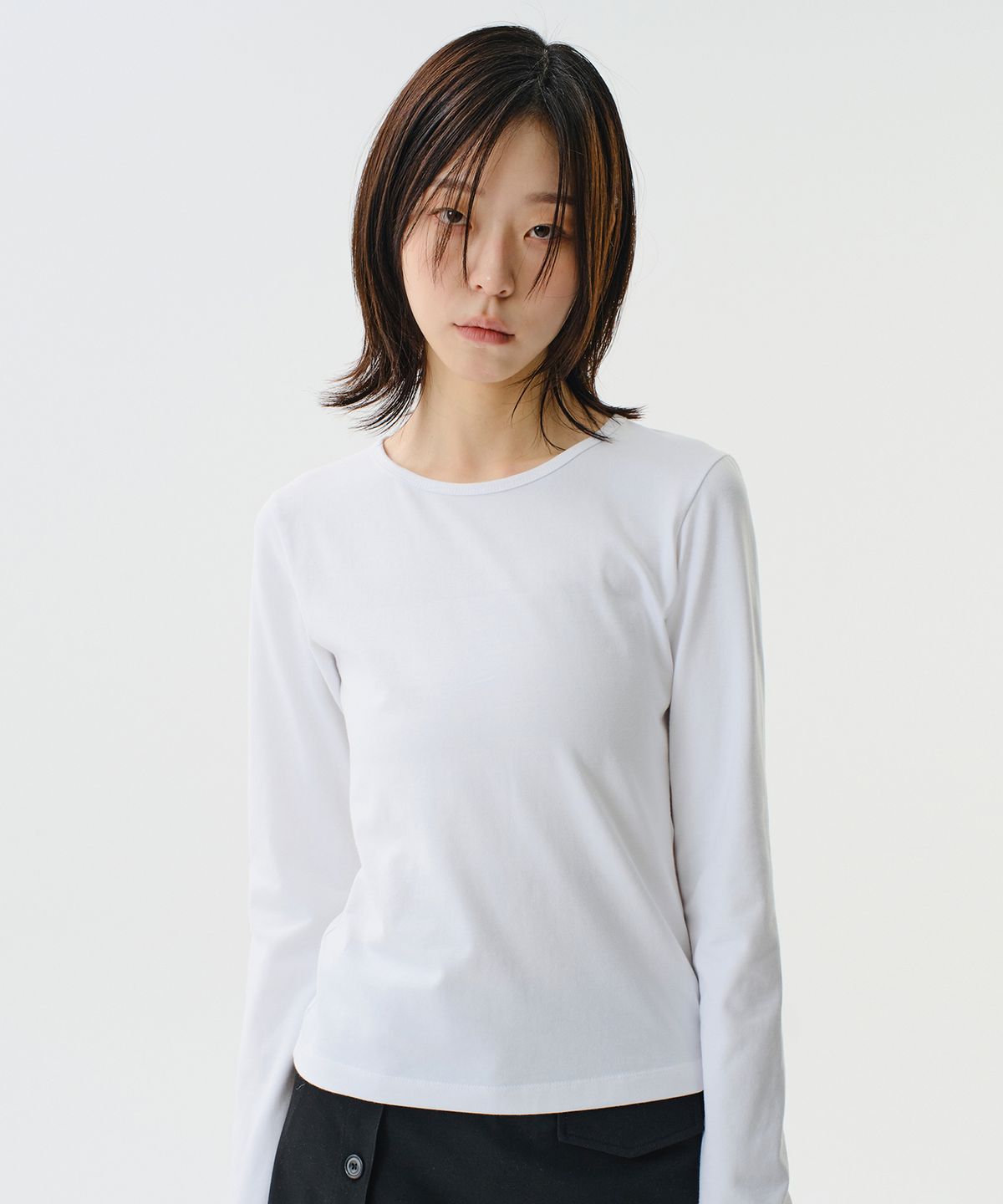 다이브인 우먼(DIVEIN WOMEN) UNIFORM SLIM LONG SLEEVE (WHITE)