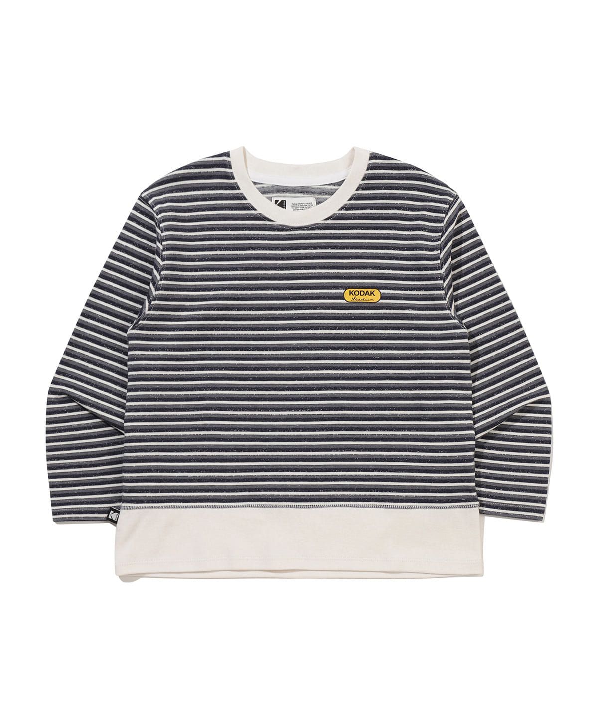 코닥 키즈(KODAK KIDS) 코튼 스트라이프 긴팔 티셔츠 키즈 NAVY