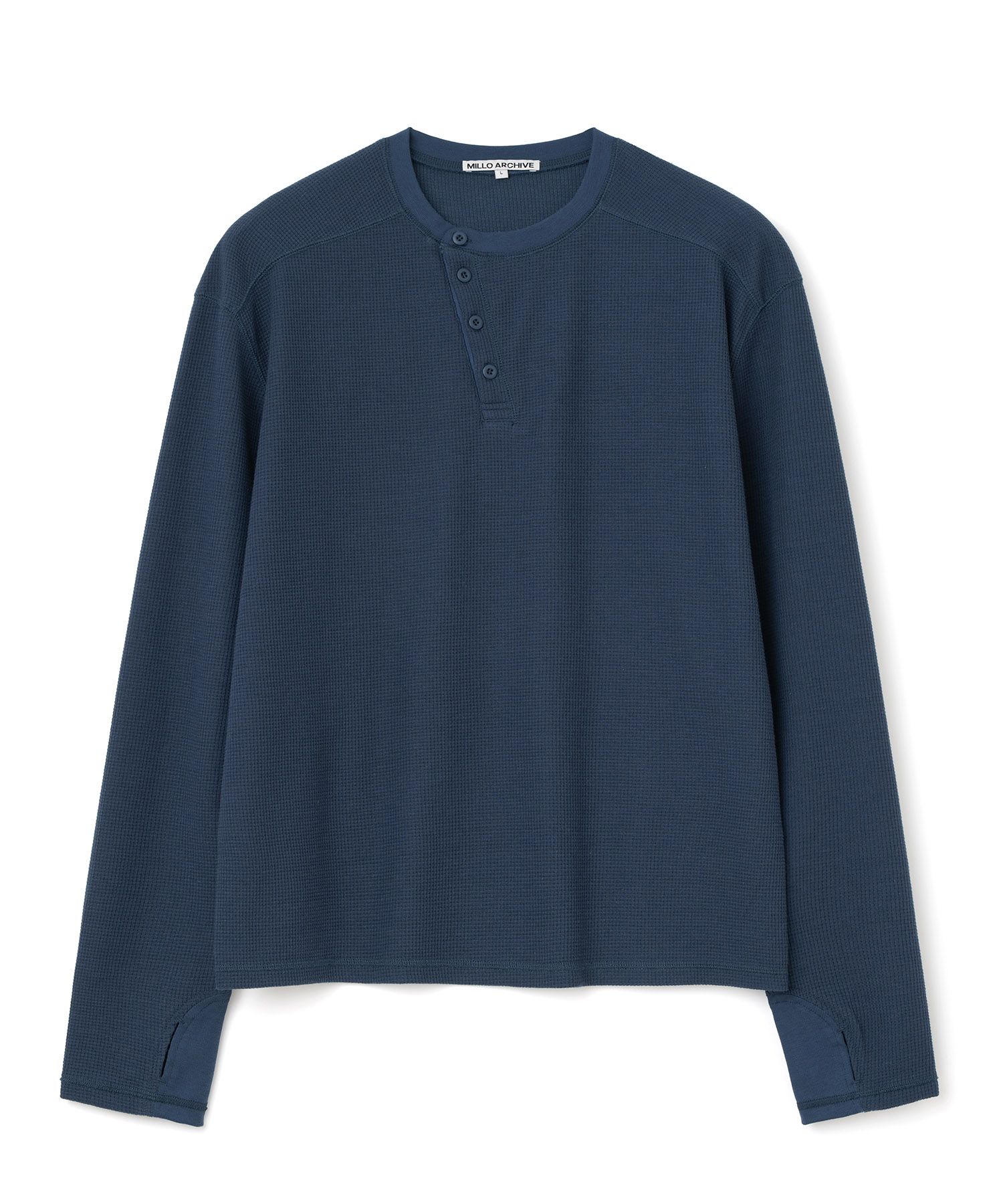 MILLO ARCHIVE ダークブルーmヘンリーネックtシャツ MUSINSA公式 | MILLO ARCHIVE ディープワッフルヘンリーネック