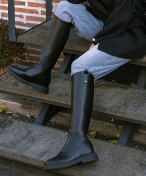 [이시안 착용] 로벤 롱 부츠 7.5CM [블랙]