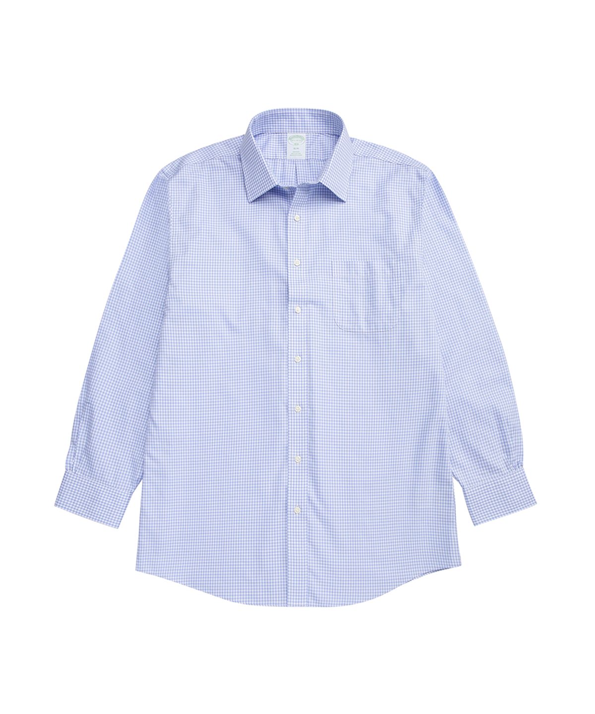 브룩스 브라더스(BROOKS BROTHERS) 논아이론 에인즐리 트윌 타탄 드레스셔츠 (블루) (BBTSMF0862MES)