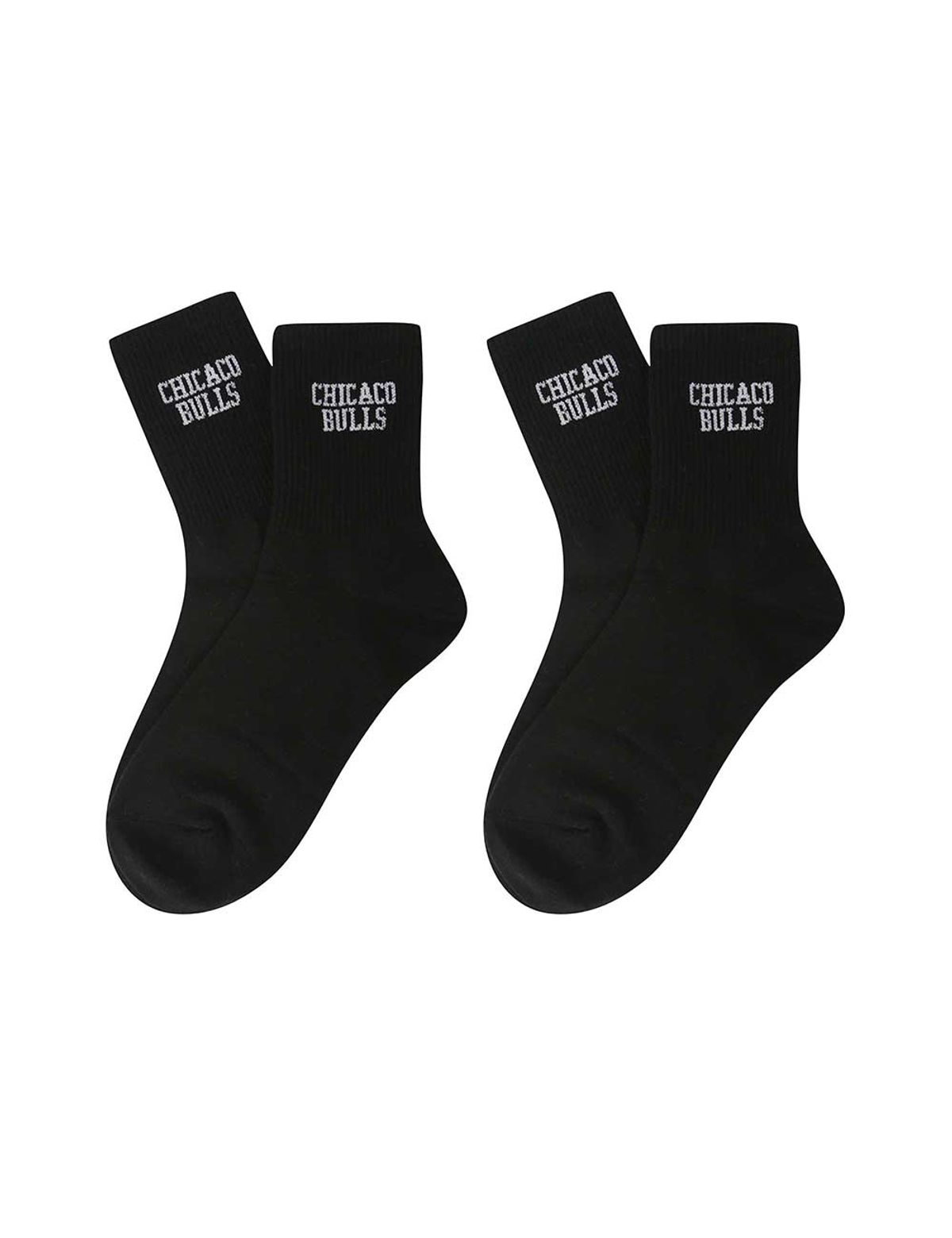 엔비에이(NBA) 팀 레터링 2PACK MID SOCKS 블랙