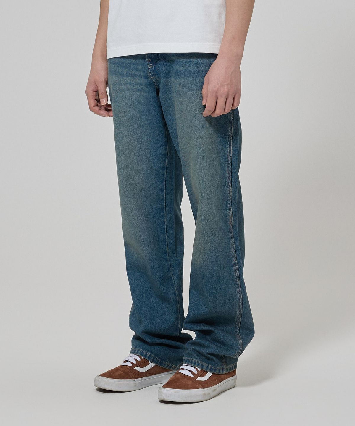 디키즈(DICKIES) 954 릴렉스드 데님 팬츠 Khaki Tinted Blue