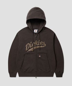 베이스볼 후드 집업 Brown