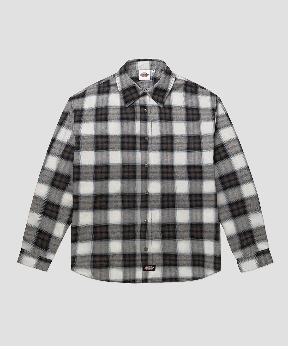 디키즈(DICKIES) 레이온 옴브레 체크 셔츠 Black
