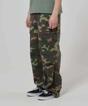 워시드 루즈핏 트윌 카고 팬츠 Camo