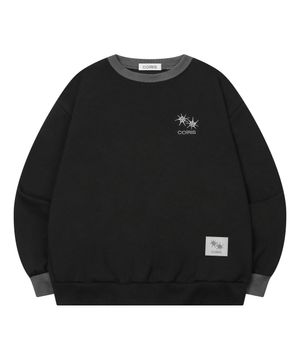 톤드 스몰 로고 배색 맨투맨 남녀공용 (2컬러)