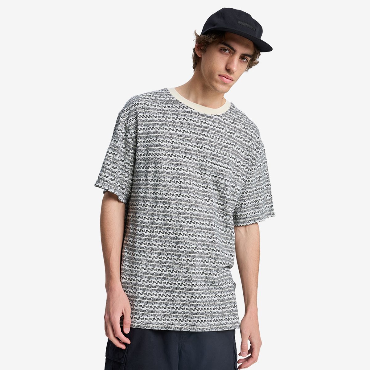 퀵실버(QUIKSILVER) OKANO 스트라이프 반팔 티셔츠 (QG11ST003WEG)