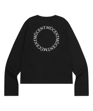 시그니처 백 라운드 원형 로고 긴팔 티 (2컬러)