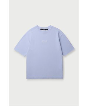 Nebula 베이직 로고 반팔 라운드 니트  IQWAM26701BUL