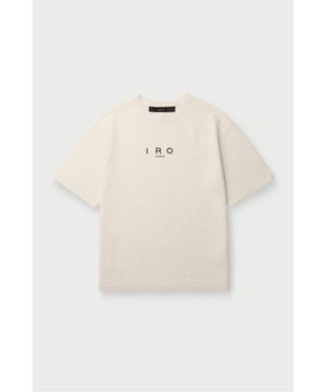 Nebula 베이직 로고 반팔 라운드 니트  IQWAM26701IVX