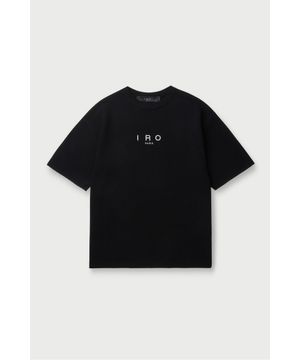 Nebula 베이직 로고 반팔 라운드 니트  IQWAM26701BKX