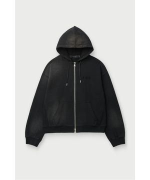 Nuance 캔버스 배색 집업 다잉 후디 IQTSS26721BKX