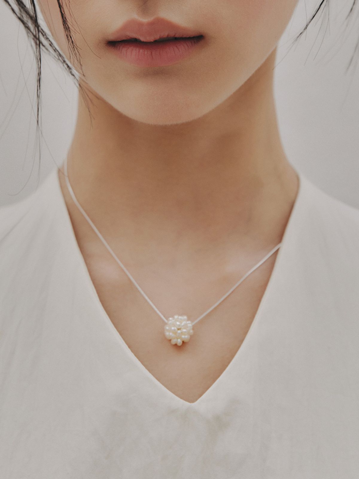 이너프(ENUFF) (silver 925) Bally pearl necklace