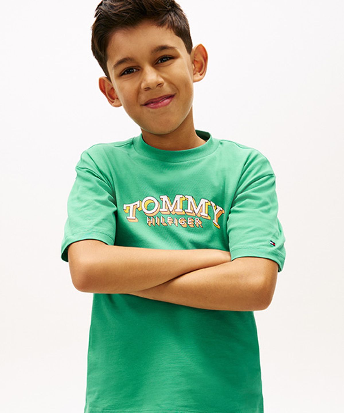 타미힐피거 키즈(TOMMY HILFIGER KIDS) 3D 로고 그래픽 티셔츠